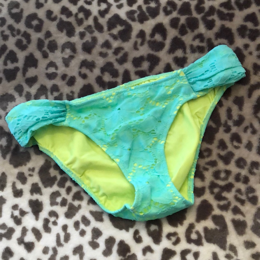 Victoria’s Secret Bikini Bottoms in Turquoise Size Small